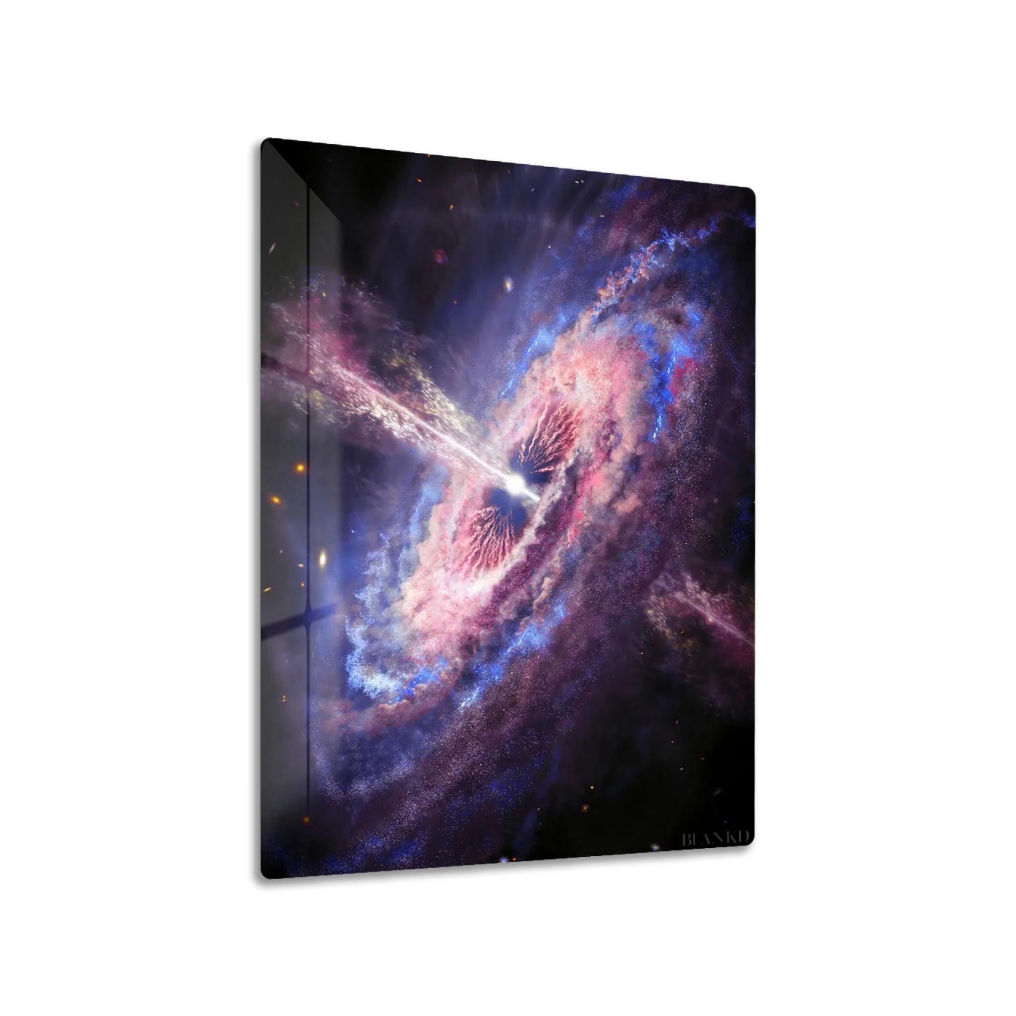 Quasar Galaxy metal poster